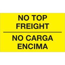 3 x 5" - "No Carga Encima" (Fluorescent Yellow) Bilingual Labels