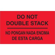 3 x 5" - "No Pongan Nada Encima De Esta Carga" (Fluorescent Red) Bilingual Labels