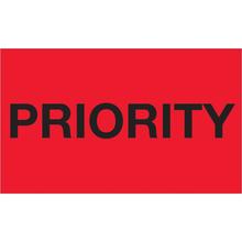3 x 5" - "Priority" (Fluorescent Red) Labels