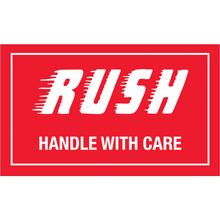 3 x 5" - "Rush - Handle With Care" Labels