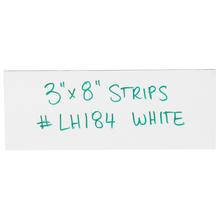 3 x 8" White Warehouse Labels - Magnetic Strips