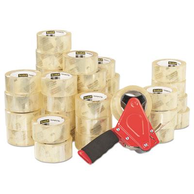 View larger image of 3750 Commercial Grade Packaging Tape with ST-181 Pistol-Grip Dispenser, 3" Core, 1.88" x 54.6 yds, Clear, 36/Carton