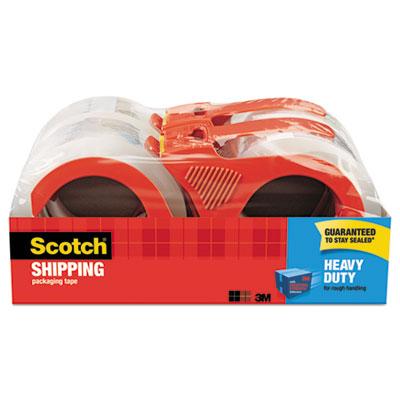 View larger image of 3850 Heavy-Duty Packaging Tape with Dispenser, 3" Core, 1.88" x 54.6 yds, Clear, 4/Pack