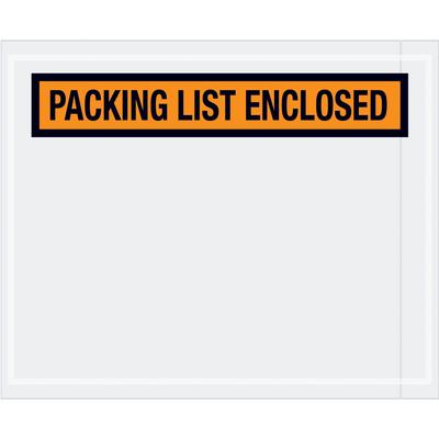 View larger image of 4 1/2 x 5 1/2" Orange "Packing List Enclosed" Envelopes