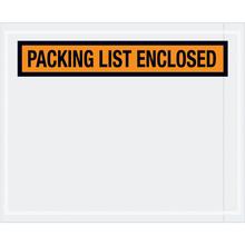 4 1/2 x 5 1/2" Orange "Packing List Enclosed" Envelopes