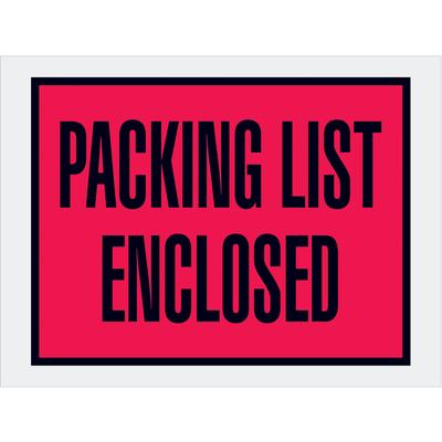 View larger image of 4 1/2 x 6" Red (Open End) "Packing List Enclosed" Envelopes