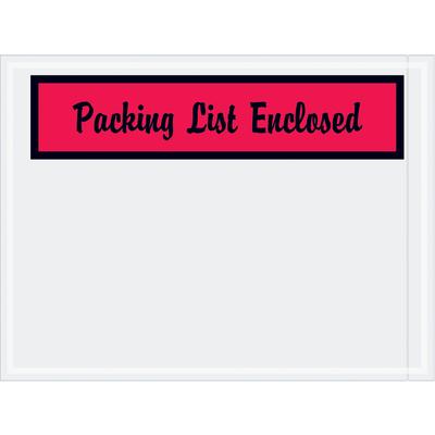 View larger image of 4 1/2 x 6" Red "Packing List Enclosed" Envelopes