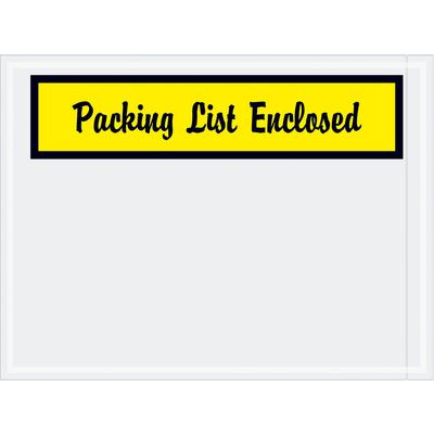 View larger image of 4 1/2 x 6" Yellow "Packing List Enclosed" Envelopes