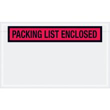 4 1/2 x 7 1/2" Red "Packing List Enclosed" Envelopes