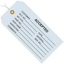 4 3/4 x 2 3/8" - "Accepted (Blue)" Inspection Tags - Pre-Wired