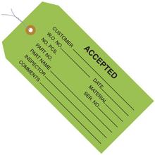 4 3/4 x 2 3/8" - "Accepted (Green)" Inspection Tags - Pre-Wired