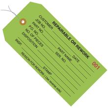 4 3/4 x 2 3/8" - "Repairable or Rework" Inspection Tags - Pre-Wired