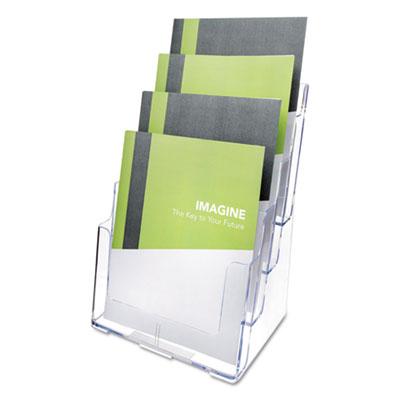View larger image of 4-Compartment DocuHolder, Magazine Size, 9.38w x 7d x 13.63h, Clear