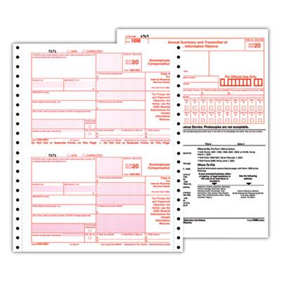 View larger image of 1099-NEC Continuous Tax Forms, Fiscal Year: 2023, Four-Part Carbonless, 8.5 x 5.5, 2 Forms/Sheet, 24 Forms Total