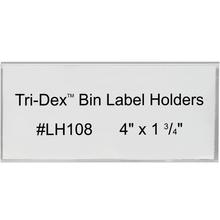 4 x 1 3/4" Tri-Dex™ Bin Label Holders