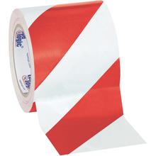 4" x 36 yds. Red/White Tape Logic® Striped Vinyl Safety Tape