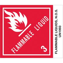 4 x 4 3/4" - "Flammable Liquids, N.O.S." Labels