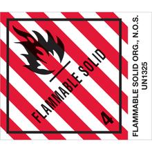 4 x 4 3/4" - "Flammable Solids, N.O.S." Labels