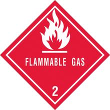 4 x 4" - "Flammable Gas - 2" Labels