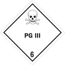 4 x 4" - "PG III - 6" Labels