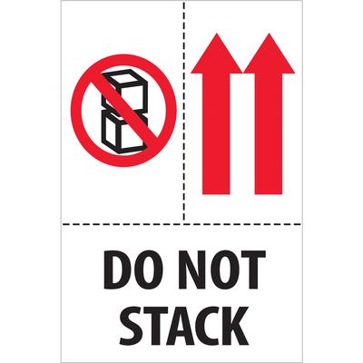 View larger image of 4 x 6" - "Do Not Stack" Labels
