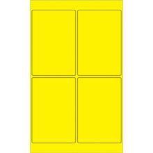 4 x 6" Fluorescent Yellow Rectangle Laser Labels