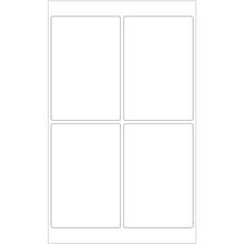 4 x 6" White Removable Rectangle Laser Labels
