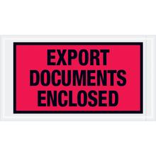 5 1/2 x 10" Red "Export Documents Enclosed" Envelopes