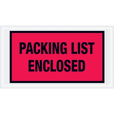 View larger image of 5 1/2 x 10" Red "Packing List Enclosed" Envelopes