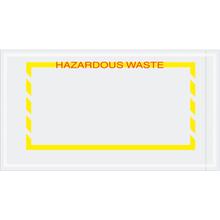 5 1/2 x 10" Yellow Border "Hazardous Waste" Document Envelopes