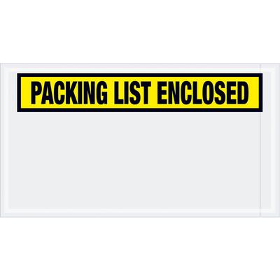 View larger image of 5 1/2 x 10" Yellow "Packing List Enclosed" Envelopes