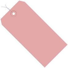 5 3/4 x 2 7/8" Pink 13 Pt. Shipping Tags - Pre-Wired