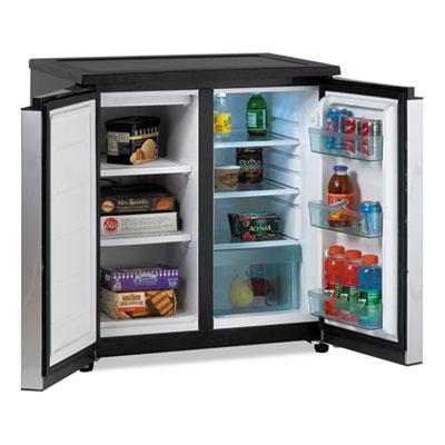View larger image of 5.5 CF Side by Side Refrigerator/Freezer, Black/Stainless Steel