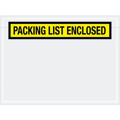 View larger image of 6 3/4 x 5" Yellow "Packing List Enclosed" Envelopes