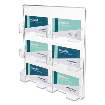 View larger image of 6-Pocket Business Card Holder, 480 Card Cap, 8 1/2 x 9 3/4 x 1 5/8, Clear