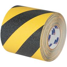 6" x 60' Black/Yellow Striped Heavy-Duty Tape Logic® Anti-Slip Tape