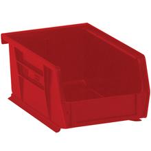 7 3/8 x 4 1/8 x 3" Red Plastic Stack & Hang Bin Boxes