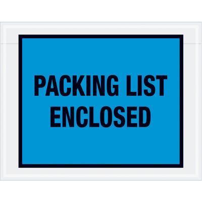 View larger image of 7 x 5 1/2" Blue "Packing List Enclosed" Envelopes
