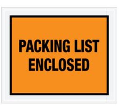 View larger image of 7 x 5 1/2" Full Face Packing List Envelope