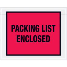 7 x 5 1/2" Red "Packing List Enclosed" Envelopes
