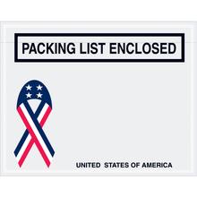7 x 5 1/2" U.S.A. Ribbon "Packing List Enclosed" Envelopes