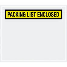 7 x 6" Yellow "Packing List Enclosed" Envelopes