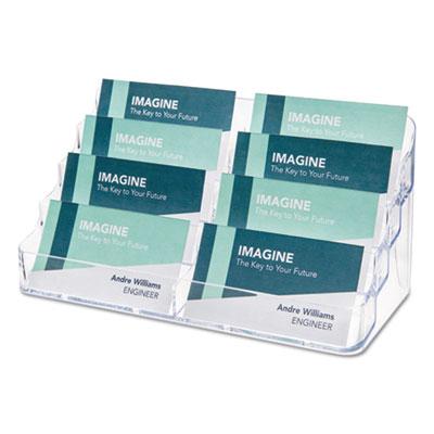 View larger image of 8-Pocket Business Card Holder, 400 Card Cap, 7 7/8 x 3 3/8 x 3 1/2, Clear