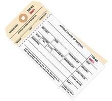 #8 Stub Style 2-Part Carbonless Inventory Tags #1000 - 1499 - Unwired