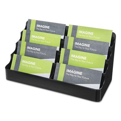 View larger image of 8-Tier Recycled Business Card Holder, 400 Card Cap, 7 7/8 x 3 7/8 x 3 3/8, Black