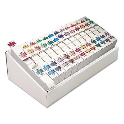 View larger image of A-Z Color-Coded End Tab Filing Labels, A-Z, 1 x 1.25, White, 500/Roll, 26 Rolls/Box