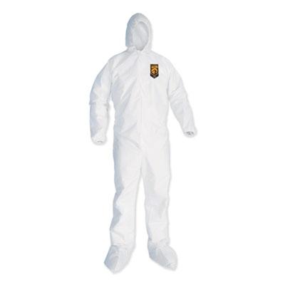 View larger image of A35 Liquid And Particle Protection Coveralls, Zipper Front, Hooded, Elastic Wrists And Ankles, 2x-Large, White, 25/carton