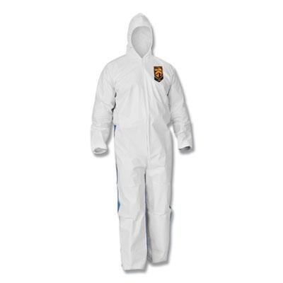 View larger image of A35 Liquid And Particle Protection Coveralls, Zipper Front, Hooded, Elastic Wrists And Ankles, Large, White, 25/carton