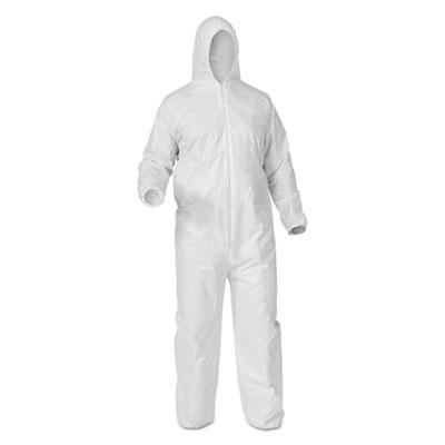 View larger image of A35 Liquid And Particle Protection Coveralls, Zipper Front, Hooded, Elastic Wrists And Ankles, X-Large, White, 25/carton