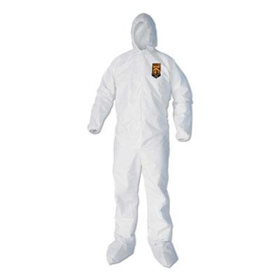 View larger image of A40 Elastic-Cuff, Ankle, Hood and Boot Coveralls, Large, White, 25/Carton